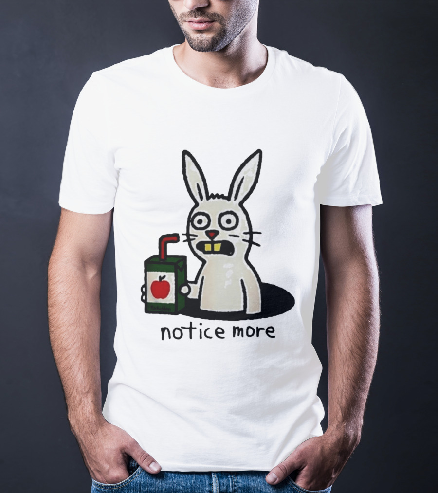 Notice Forbidden Apple Juice Box Bunny T-Shirt