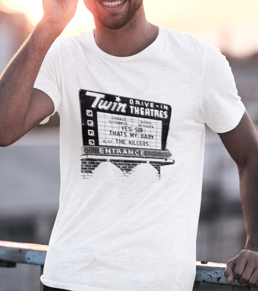 Twin Drive In Theatres Norwood Ohio Vintage Marquee Sign T-Shirt