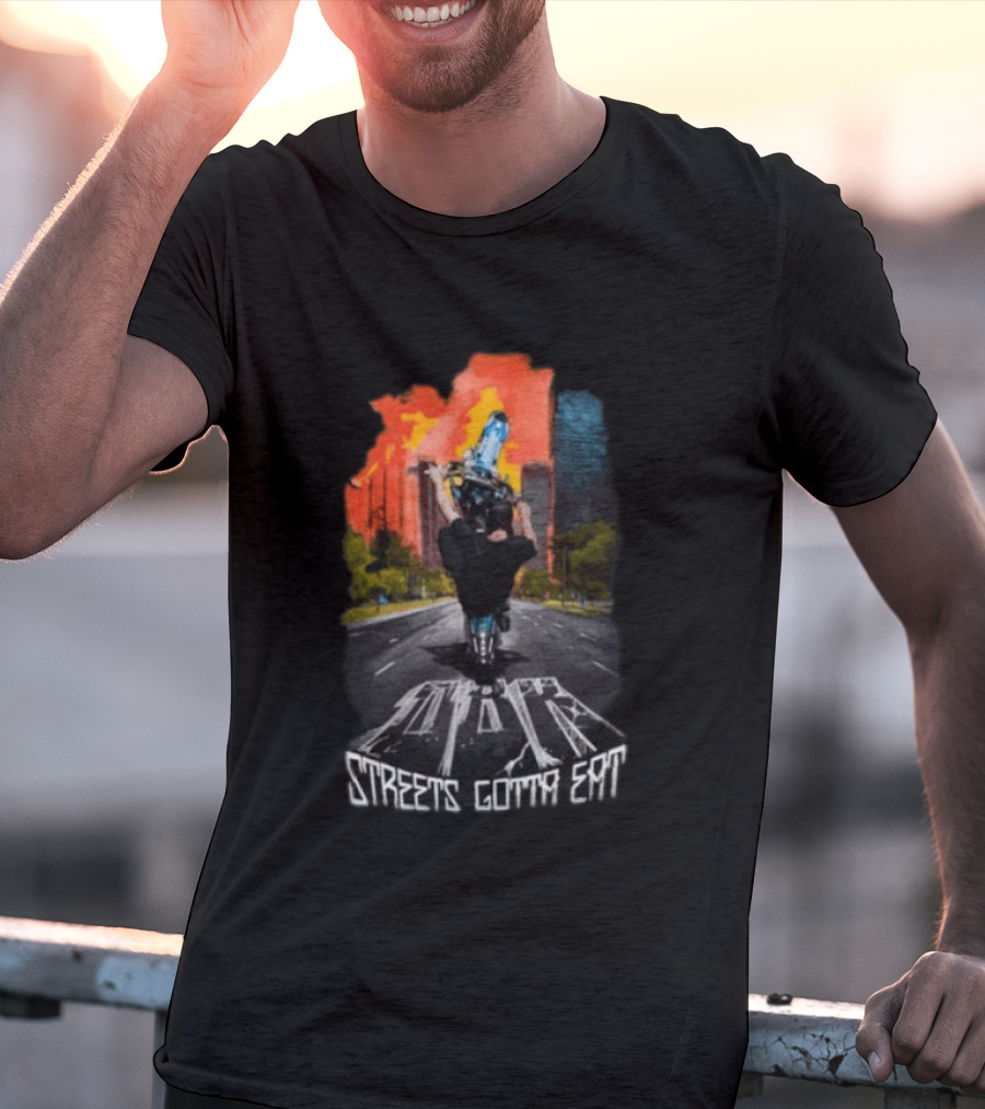 Dirt Bike Kidz Streets Gotta Eat Urban Rider Scene T-Shirt
