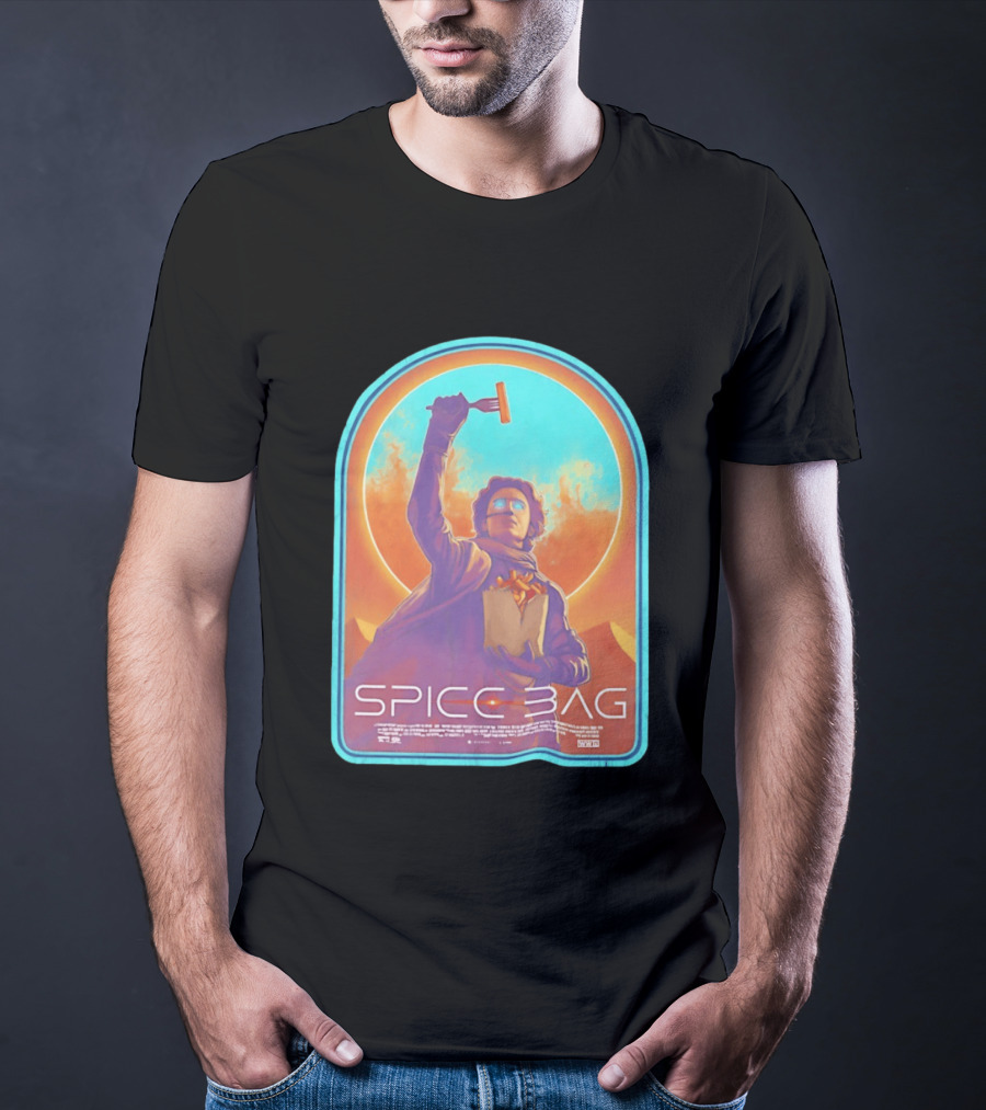 Dune Spice Bag Sci Fi Parody Pop Culture T-Shirt