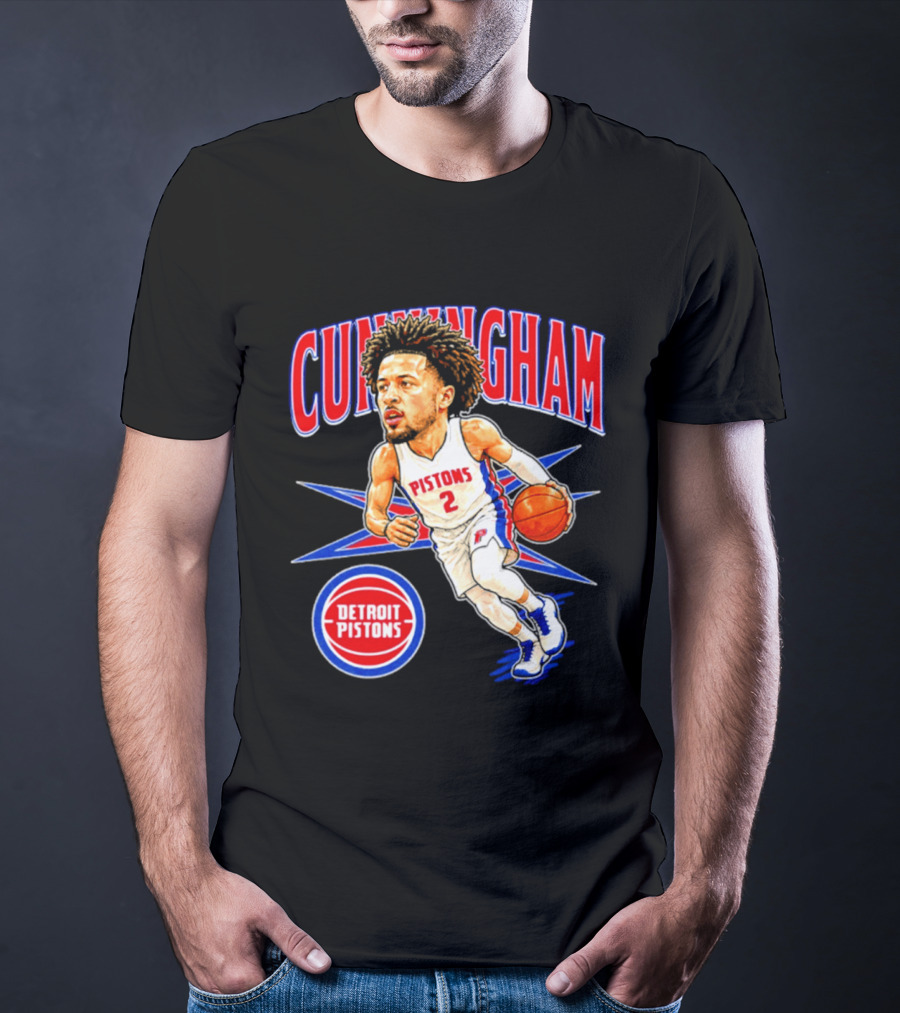 Cade Cunningham Detroit Pistons Basketball Star Number 2 T-Shirt
