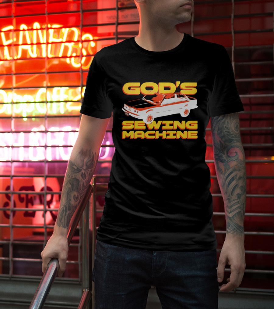 God's Sewing Machine BMW E3 Iconic Car T-Shirt