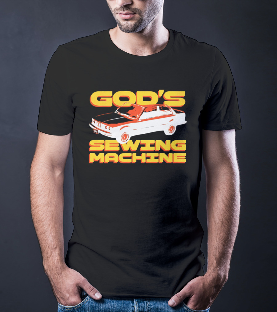 God's Sewing Machine BMW E3 Iconic Car T-Shirt