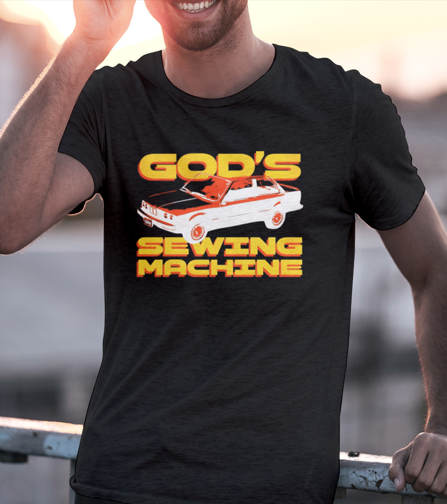 God's Sewing Machine BMW E3 Iconic Car T-Shirt