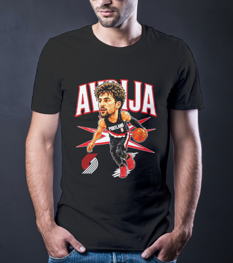Deni Avdija Portland Trail Blazers Big Head Cartoon Star T-Shirt