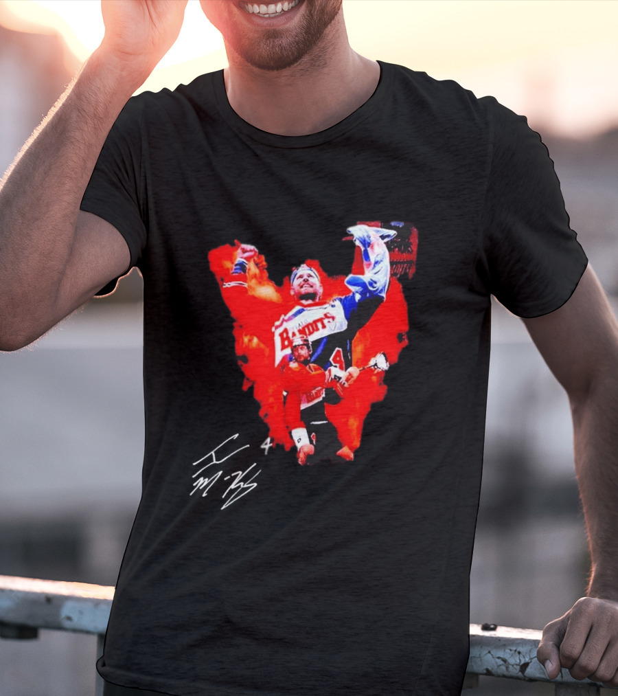 Ian MacKay Bandits Lacrosse Legend Signed Color Burst Collage T-Shirt