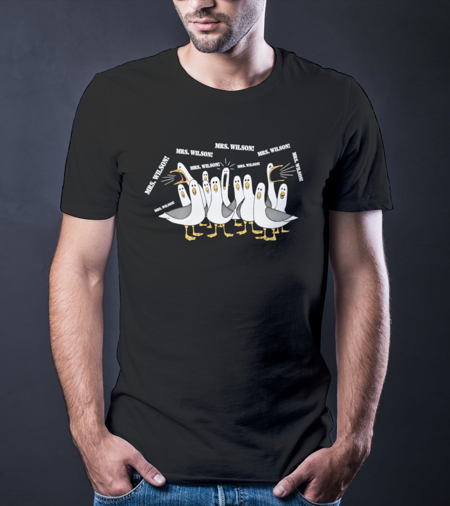 Mrs. Wilson Screaming Seagulls Teacher Custom T-Shirt