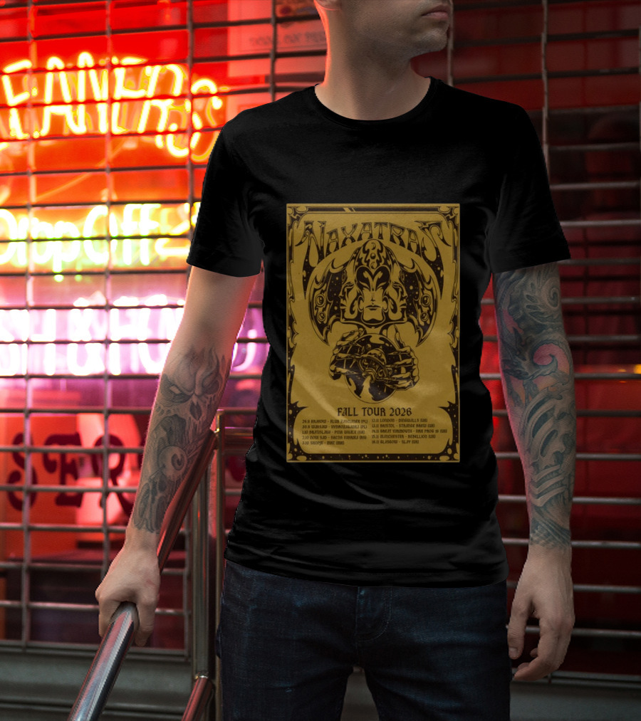 Naxatras Fall Tour 2026 European Concert Dates And Locations T-Shirt