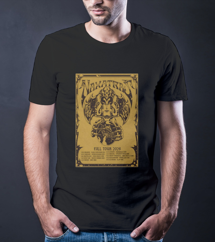 Naxatras Fall Tour 2026 European Concert Dates And Locations T-Shirt