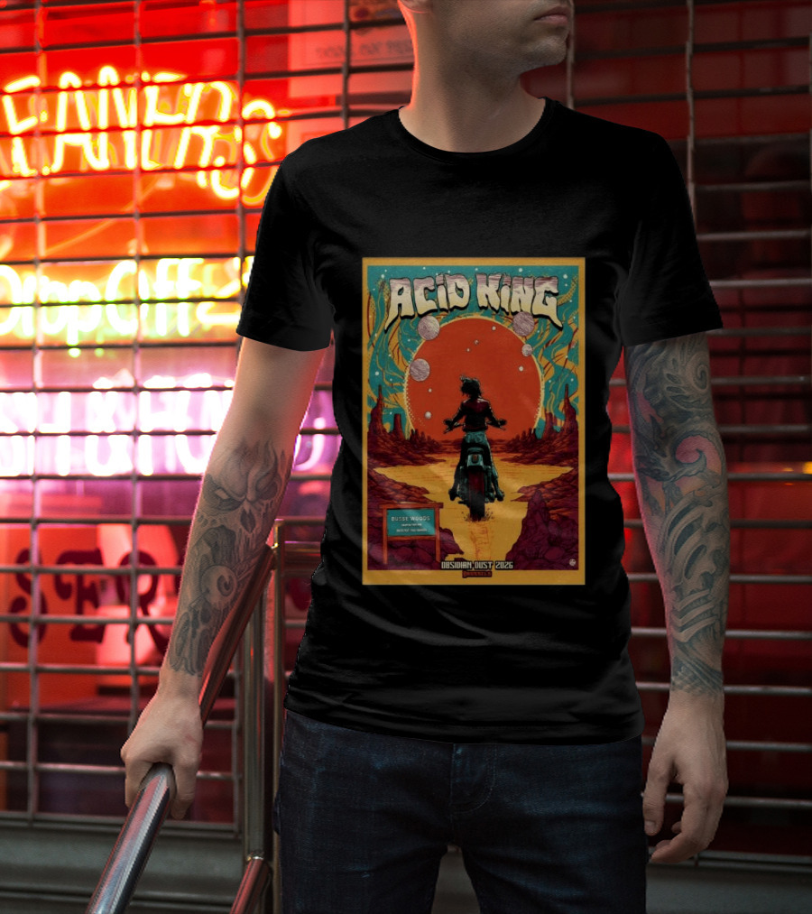 Acid King Obsidian Dust 2026 Brussels Busse Woods T-Shirt