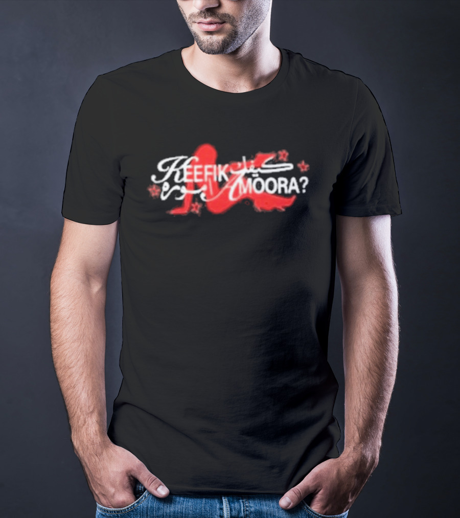 Saint Levant Keefik Amoora Red Silhouette Script T-Shirt