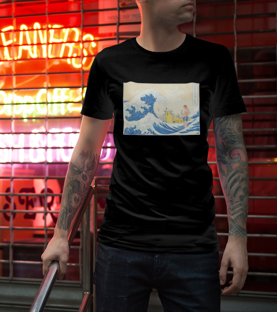 The Great Wave Salthill Swimmer And Diving Board Scene T-Shirt