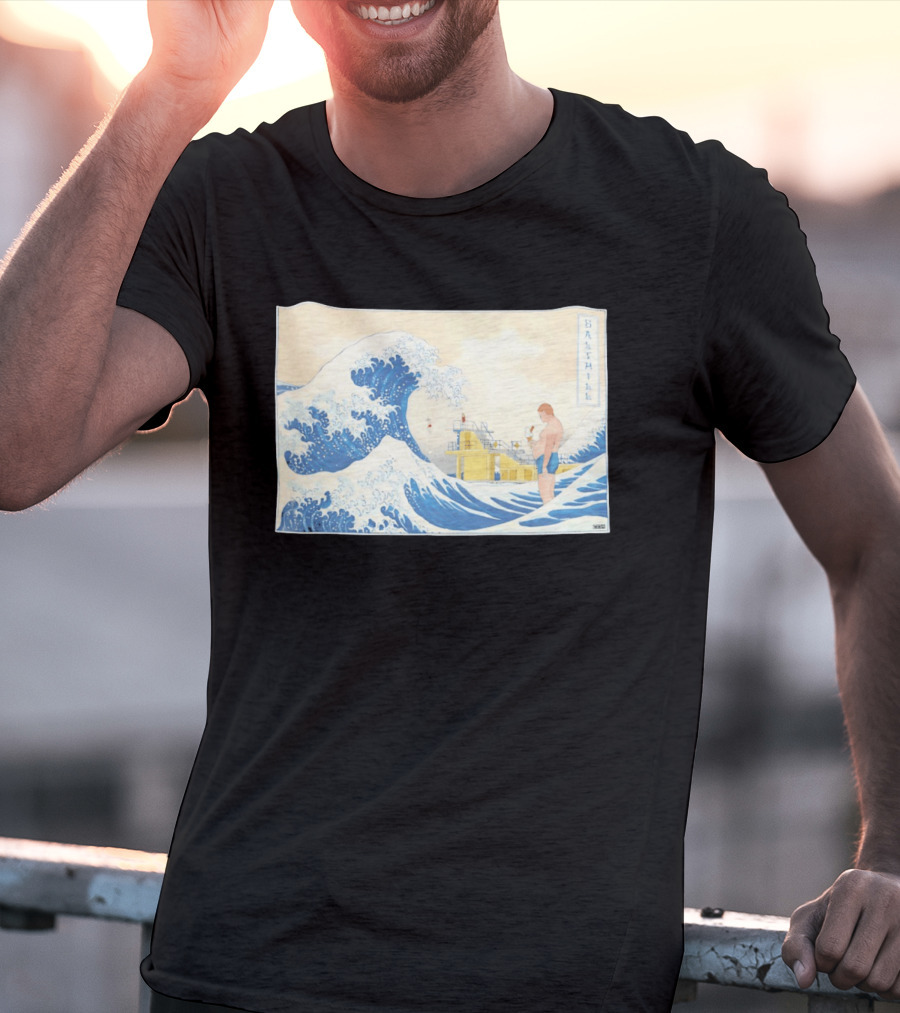 The Great Wave Salthill Swimmer And Diving Board Scene T-Shirt