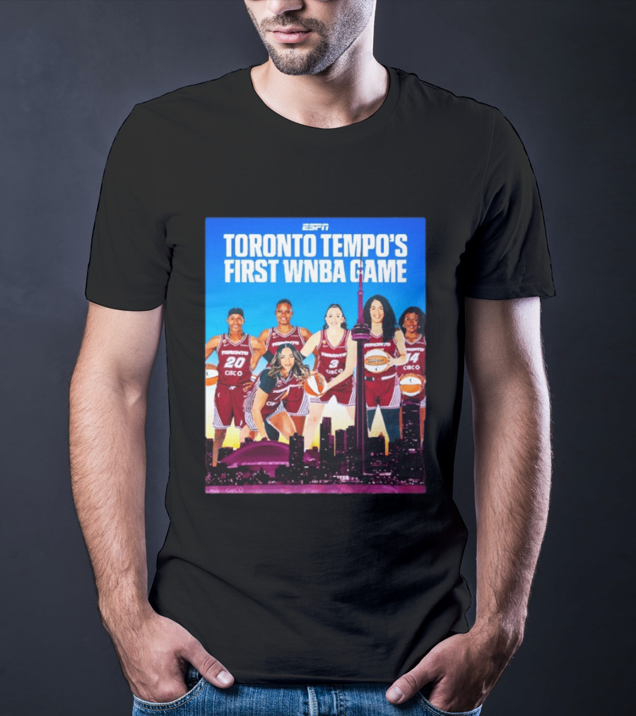 Toronto Tempos First WNBA Game ESPN Basketball Team Event T-Shirt