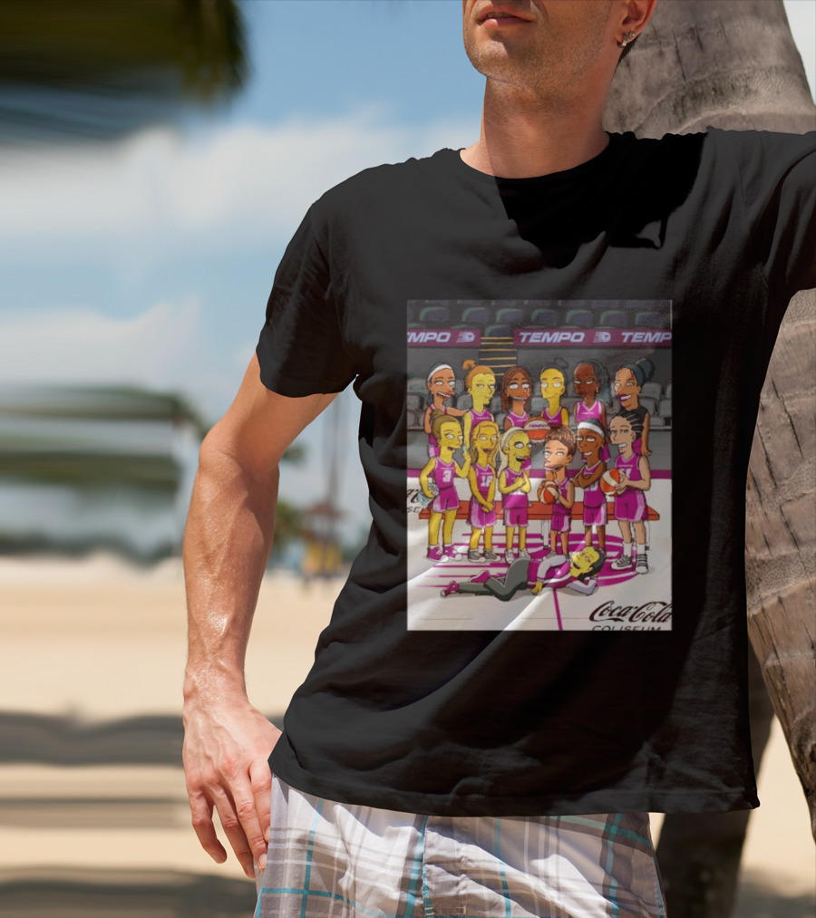 Toronto Tempo WNBA Coca Cola Coliseum The Simpsons Basketball Team T-Shirt