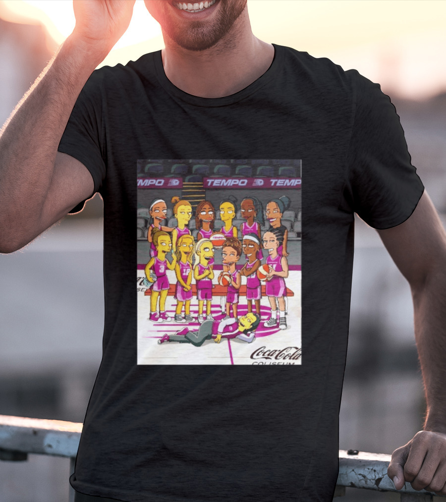 Toronto Tempo WNBA Coca Cola Coliseum The Simpsons Basketball Team T-Shirt