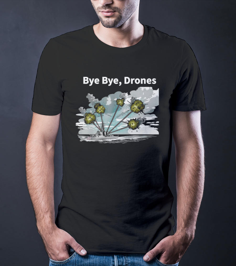 Bye Bye Drones Yellow Flower Cloud T-Shirt