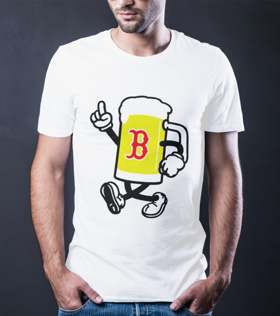 2026 Red Sox Beer With Walking Foam And Red B T-Shirt