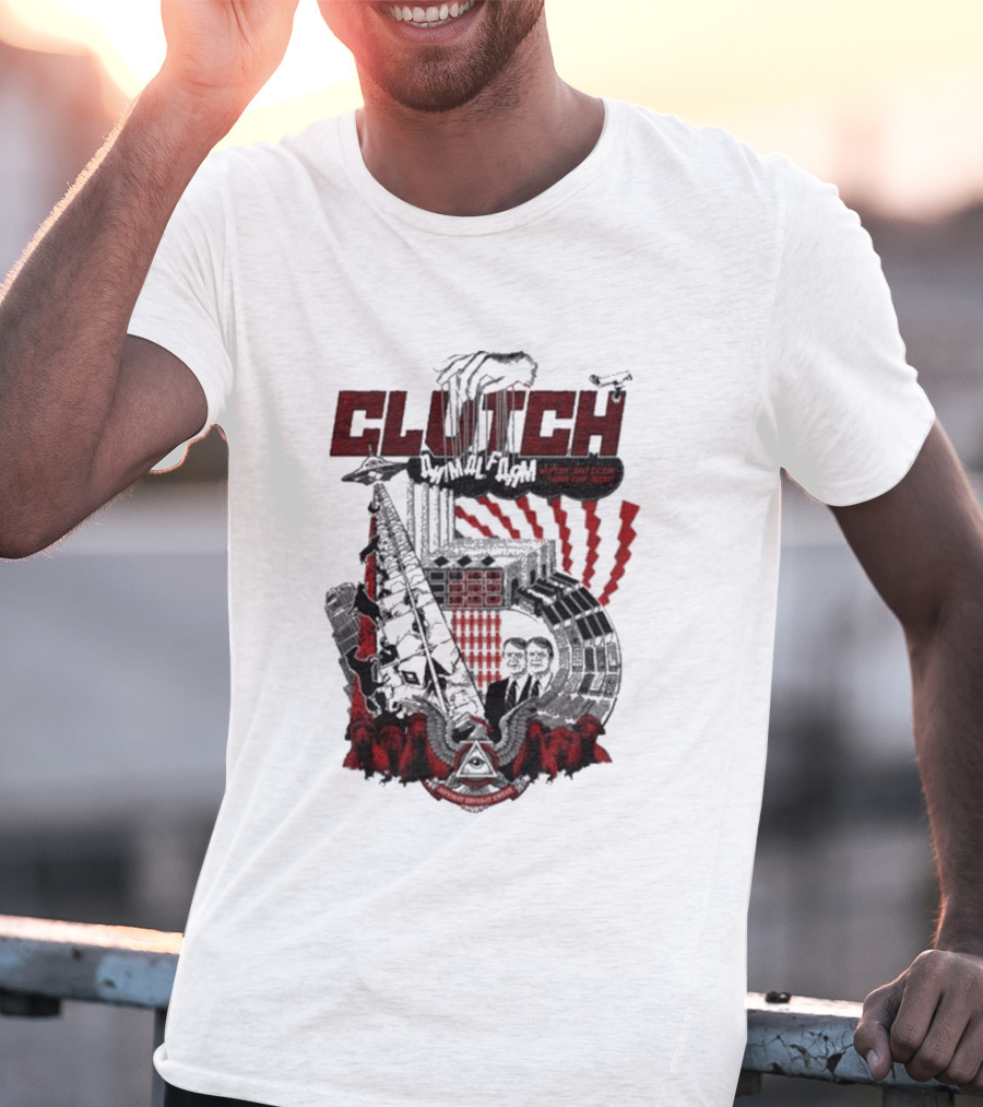 CLUTCH Animal Farm Orwellian Imagery With Windmill And Pig Revolution T-Shirt