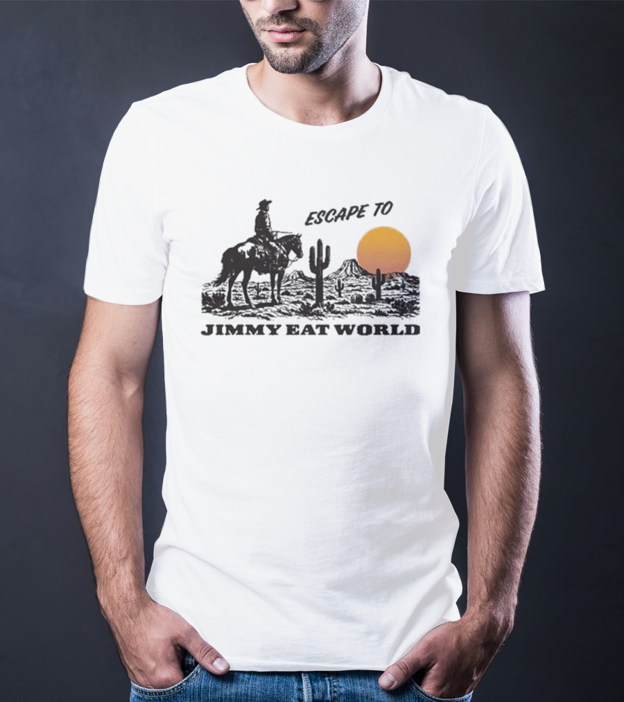 Escape To Jimmy Eat World Cowboy Sunset Cactus T-Shirt