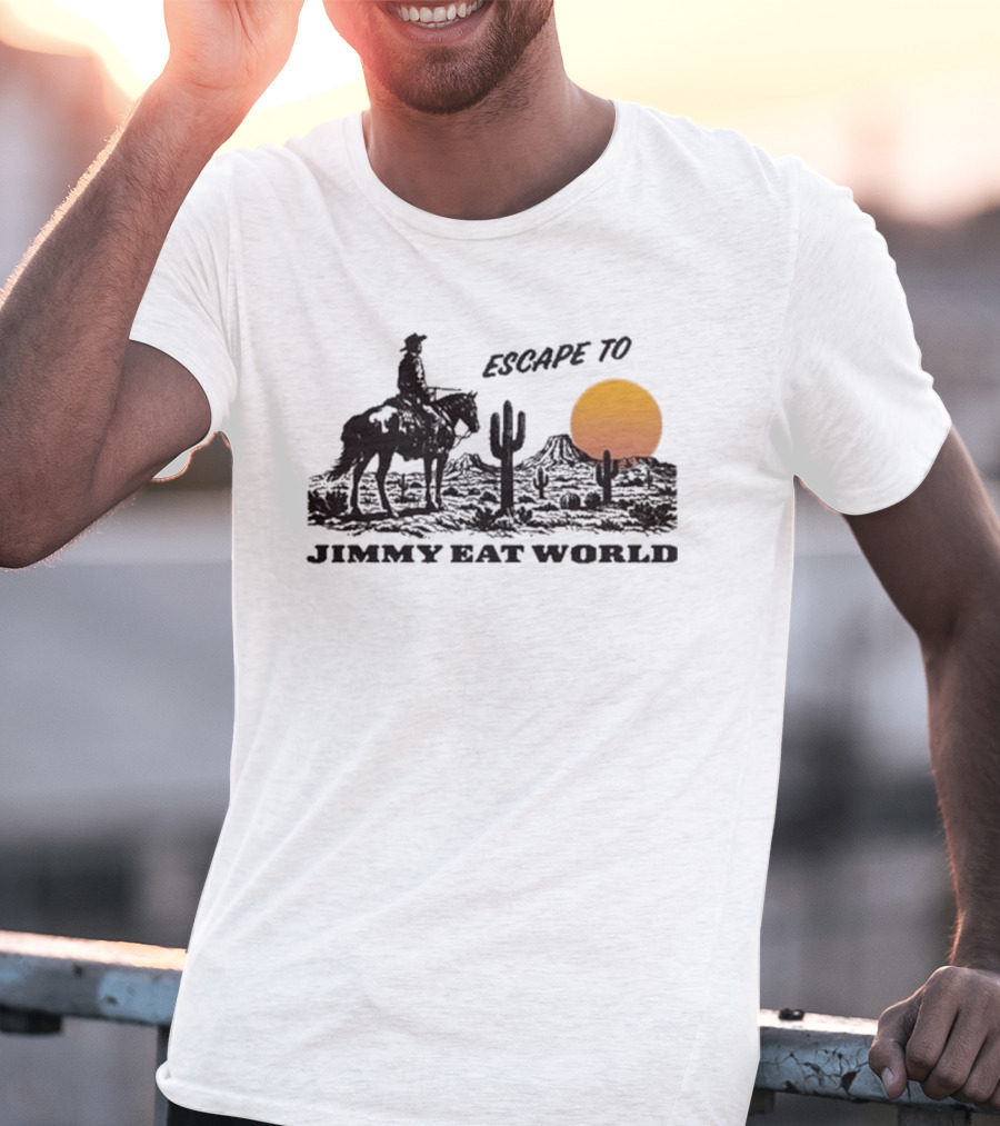 Escape To Jimmy Eat World Cowboy Sunset Cactus T-Shirt