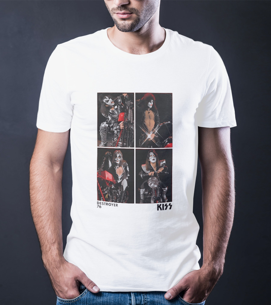 KISS Destroyer 76 Band Members On Motorcycles T-Shirt
