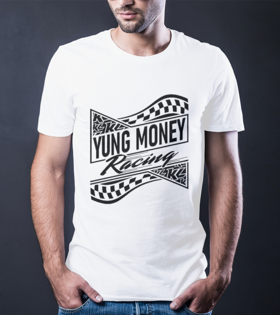 Yung Money Racing Checkered Flag Kyle Larson T-Shirt