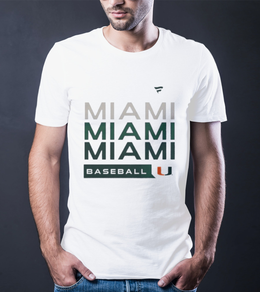 Miami Hurricanes Baseball Hype Tri Blend Miami U T-Shirt