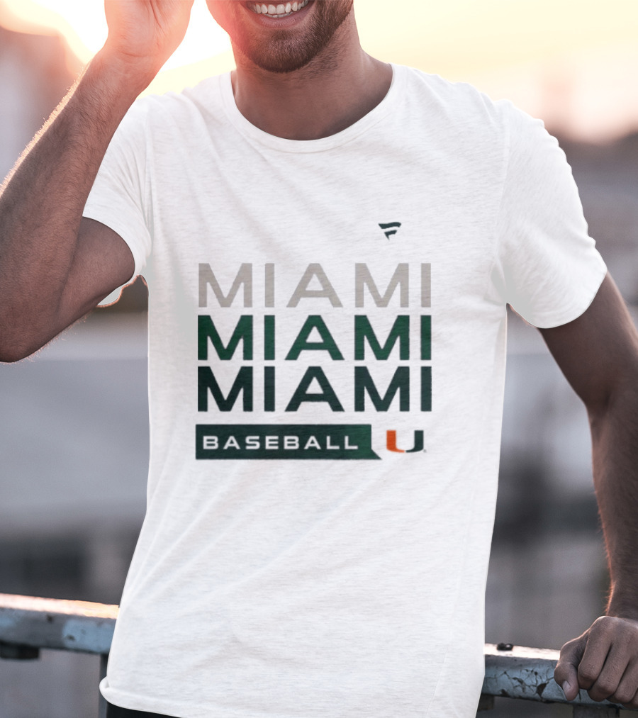 Miami Hurricanes Baseball Hype Tri Blend Miami U T-Shirt