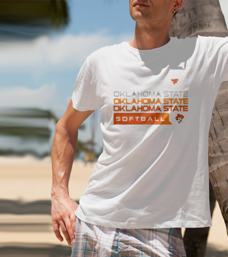 Oklahoma State College Softball Cowboys Hype Tri Blend T-Shirt