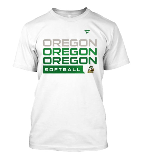 Oregon Ducks Softball Triple Oregon Text Tri Blend T-Shirt