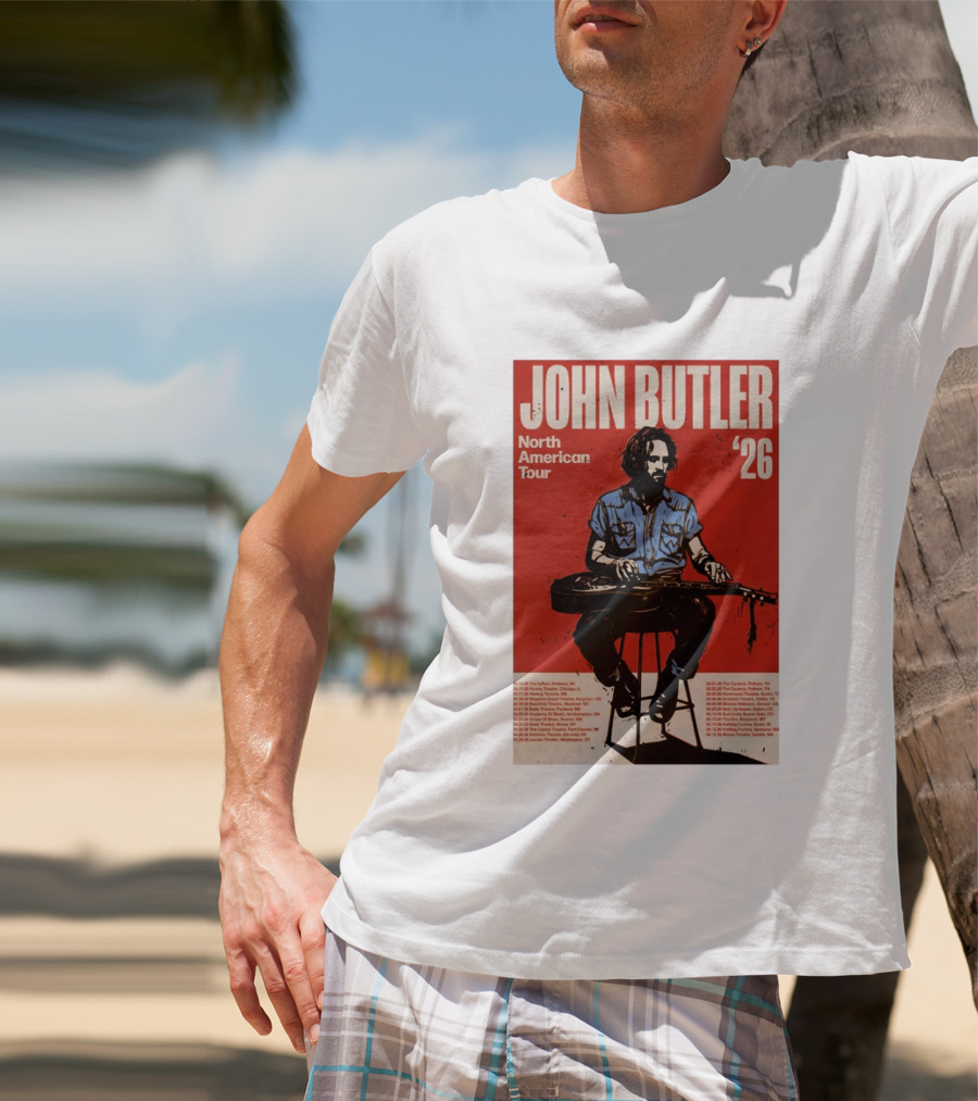 John Butler North American Tour 2026 Shows T-Shirt