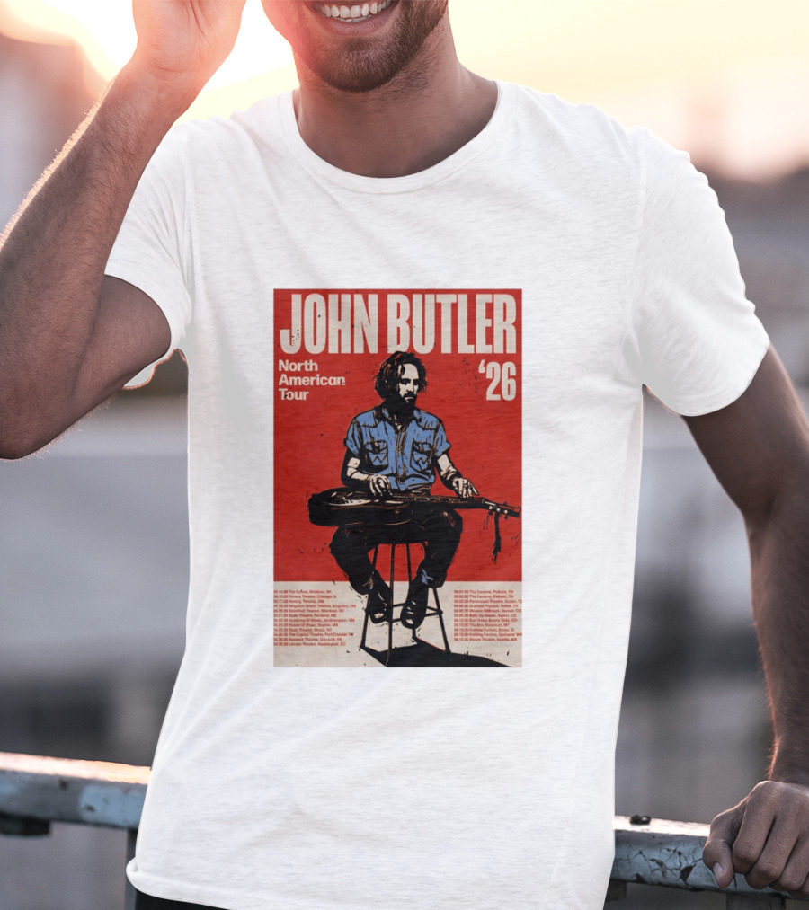 John Butler North American Tour 2026 Shows T-Shirt