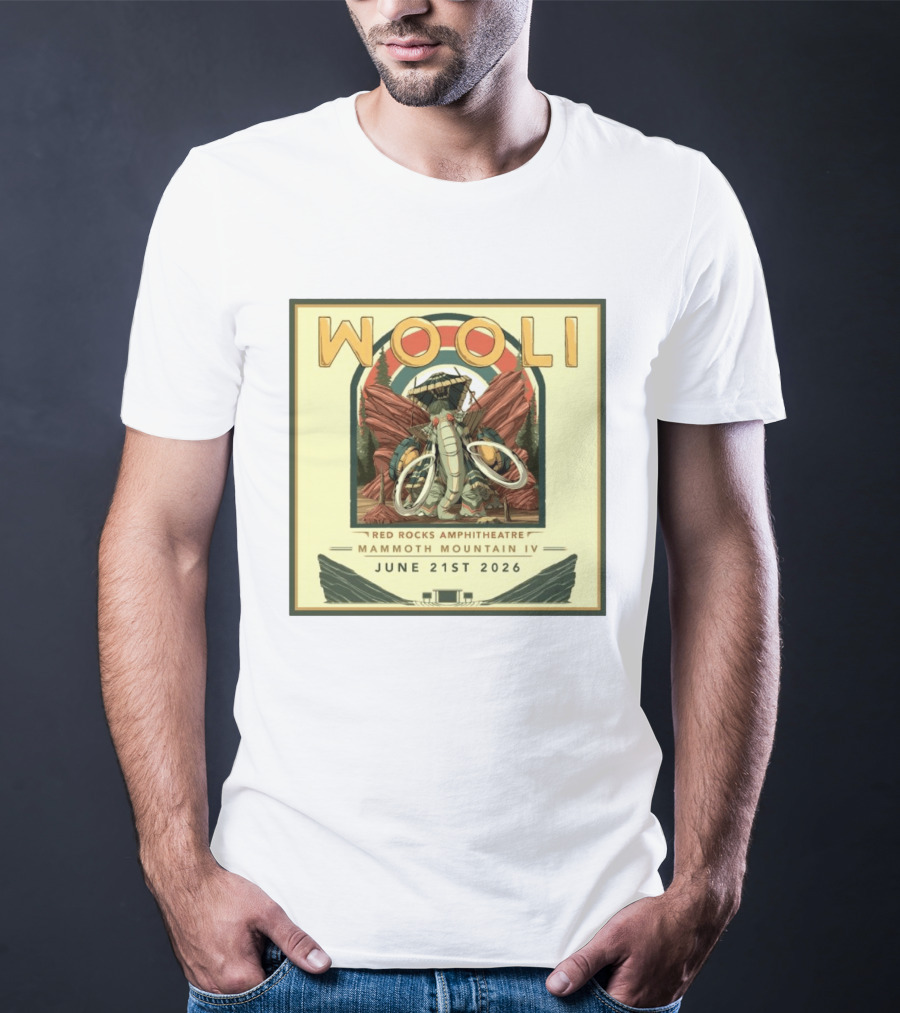 Wooli Red Rocks Amphitheatre Mammoth Mountain IV June 21st 2026 T-Shirt