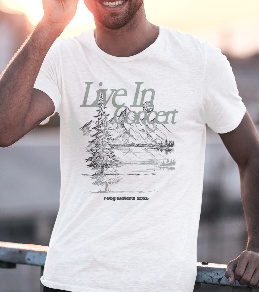 Live In Concert Ruby Waters 2026 Mountain Scenery T-Shirt