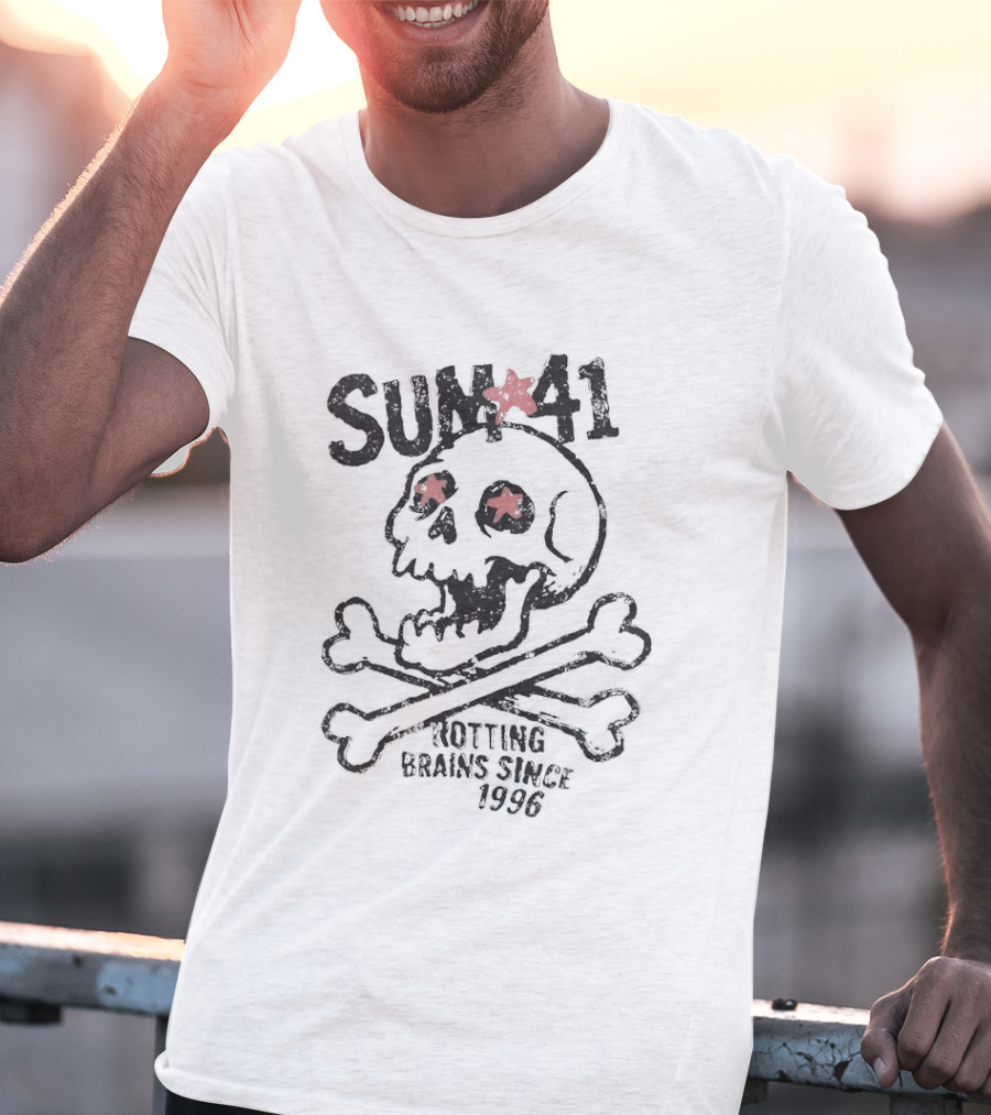 SUM41 Skull Rotting Brains Since 1996 Graphic Punk Rock T-Shirt