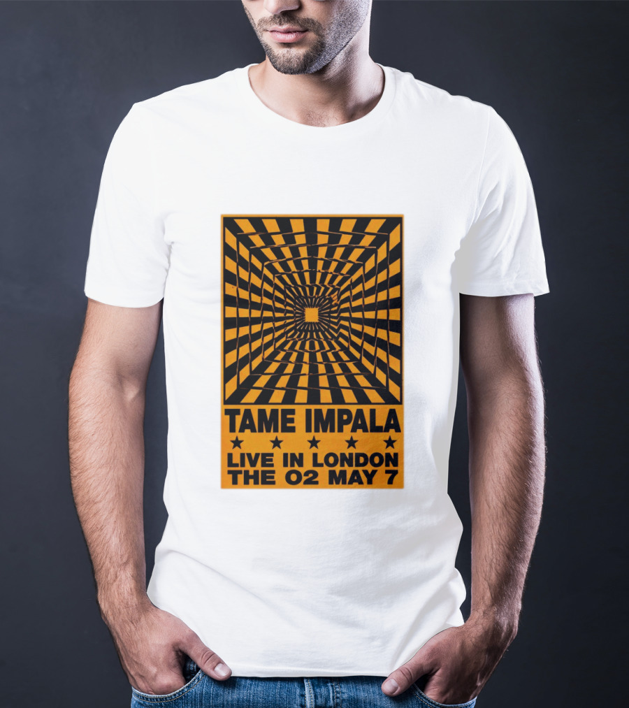 Tame Impala Live In London The O2 May 7 Optical Illusion Concert T-Shirt
