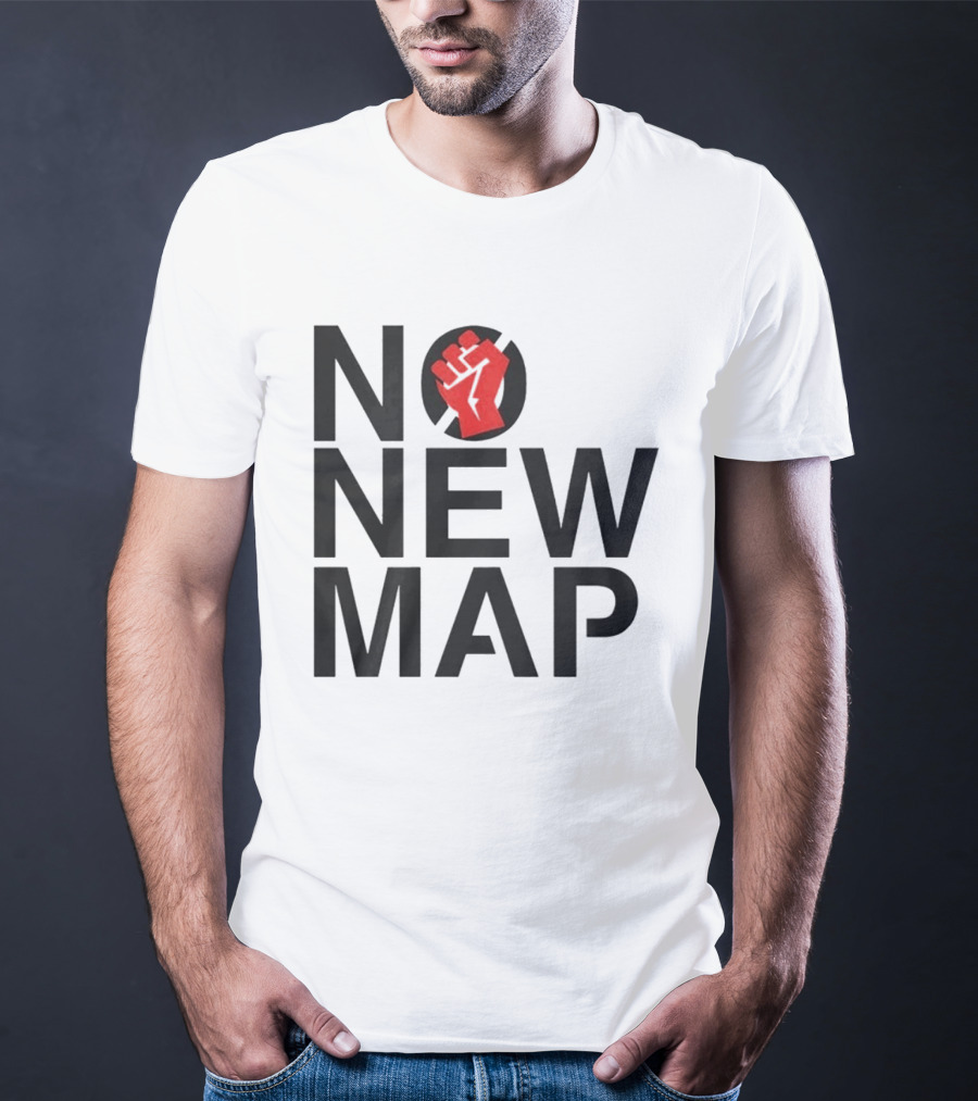 No New Map Protest Red Fist Symbol Virginia T-Shirt