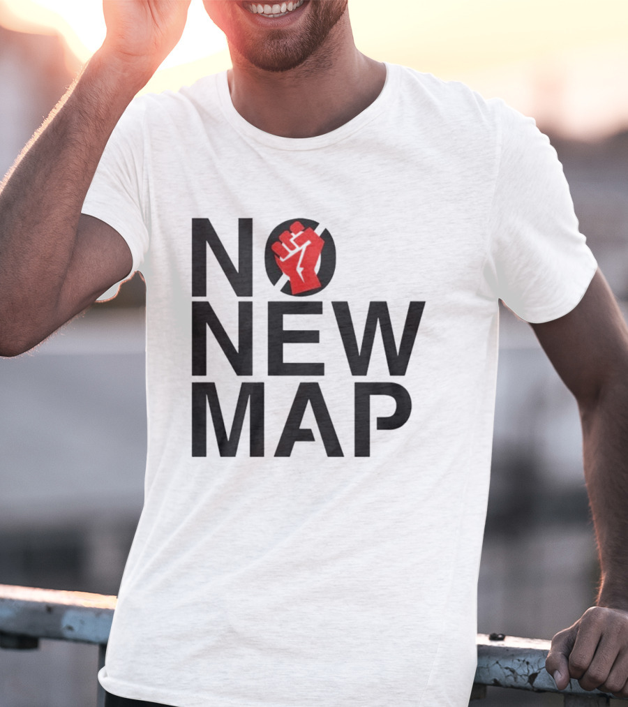 No New Map Protest Red Fist Symbol Virginia T-Shirt
