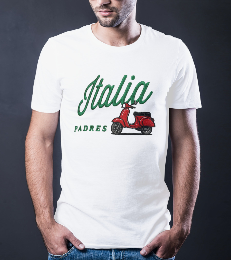 Italia Padres Red Scooter 2026 Italian Heritage Celebration Night Hat T-Shirt
