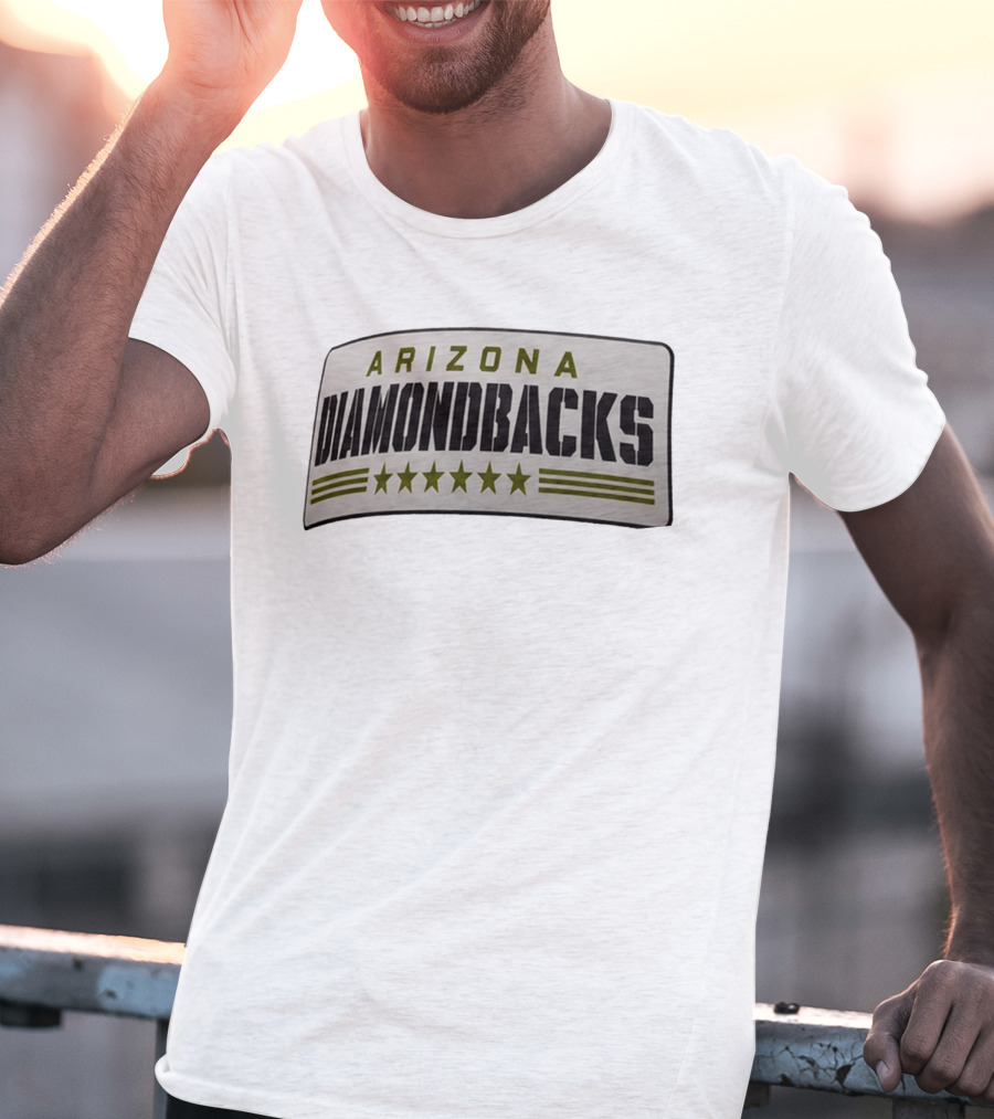 Arizona Diamondbacks Military Appreciation Stars 2026 Hat Giveaway T-Shirt