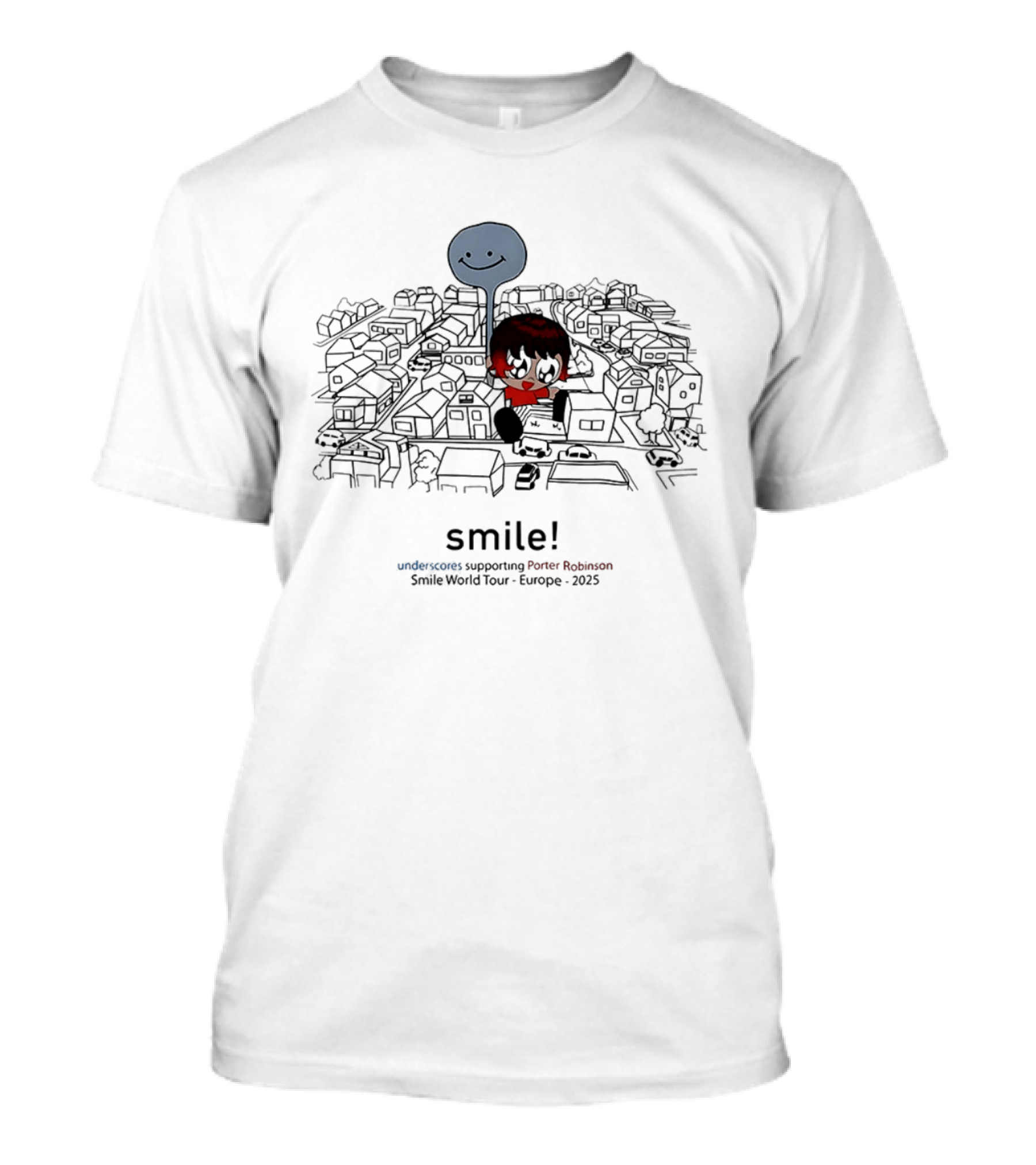Smile World Tour 2025 Europe Supporting Porter Robinson T-Shirt