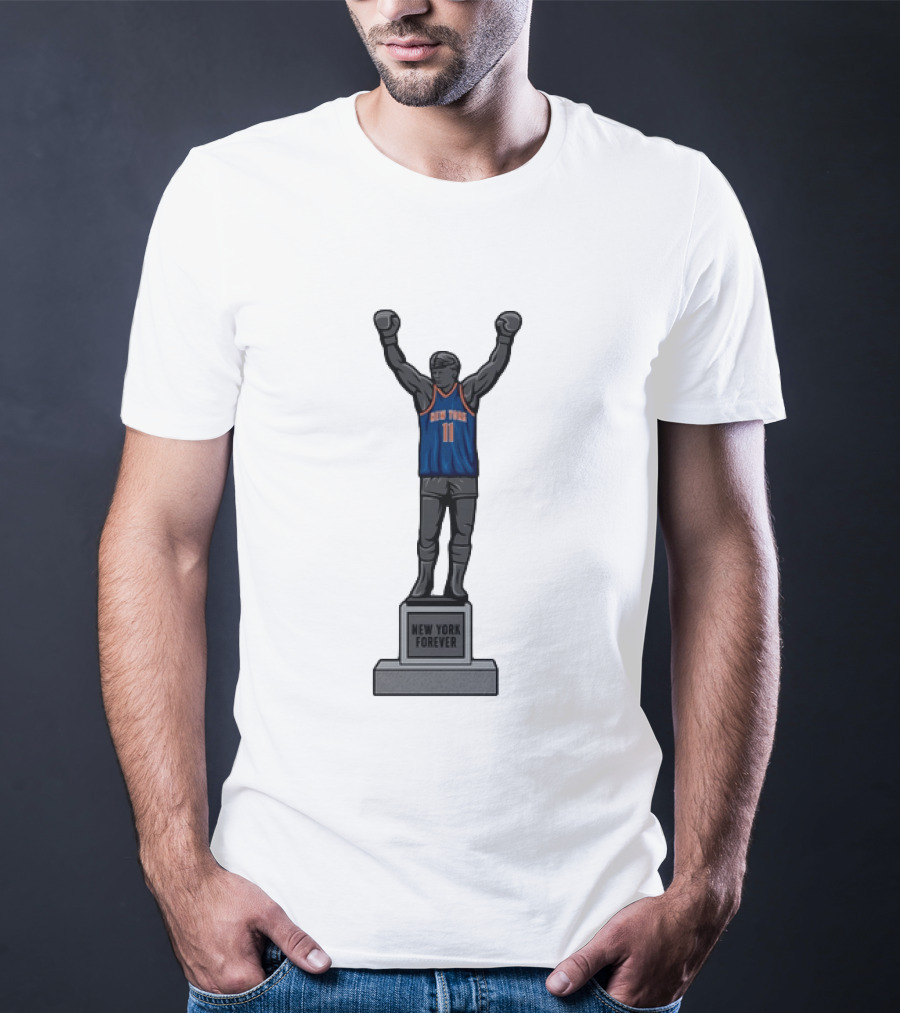 New York Knicks Jalen Brunson Forever Rocky Balboa Statue 11 Jersey T-Shirt