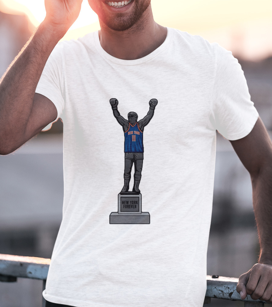 New York Knicks Jalen Brunson Forever Rocky Balboa Statue 11 Jersey T-Shirt