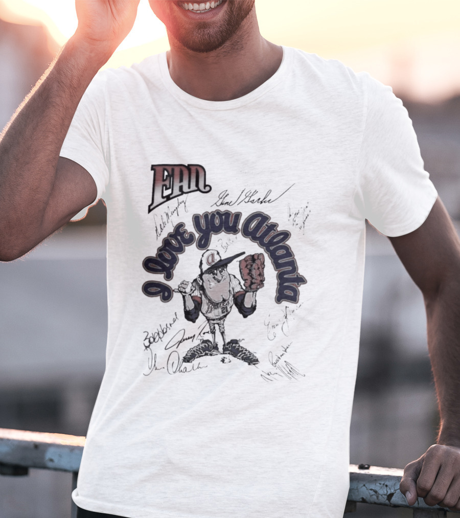 Bobby Cox I Love You Braves Baseball Caricature 1979 T-Shirt