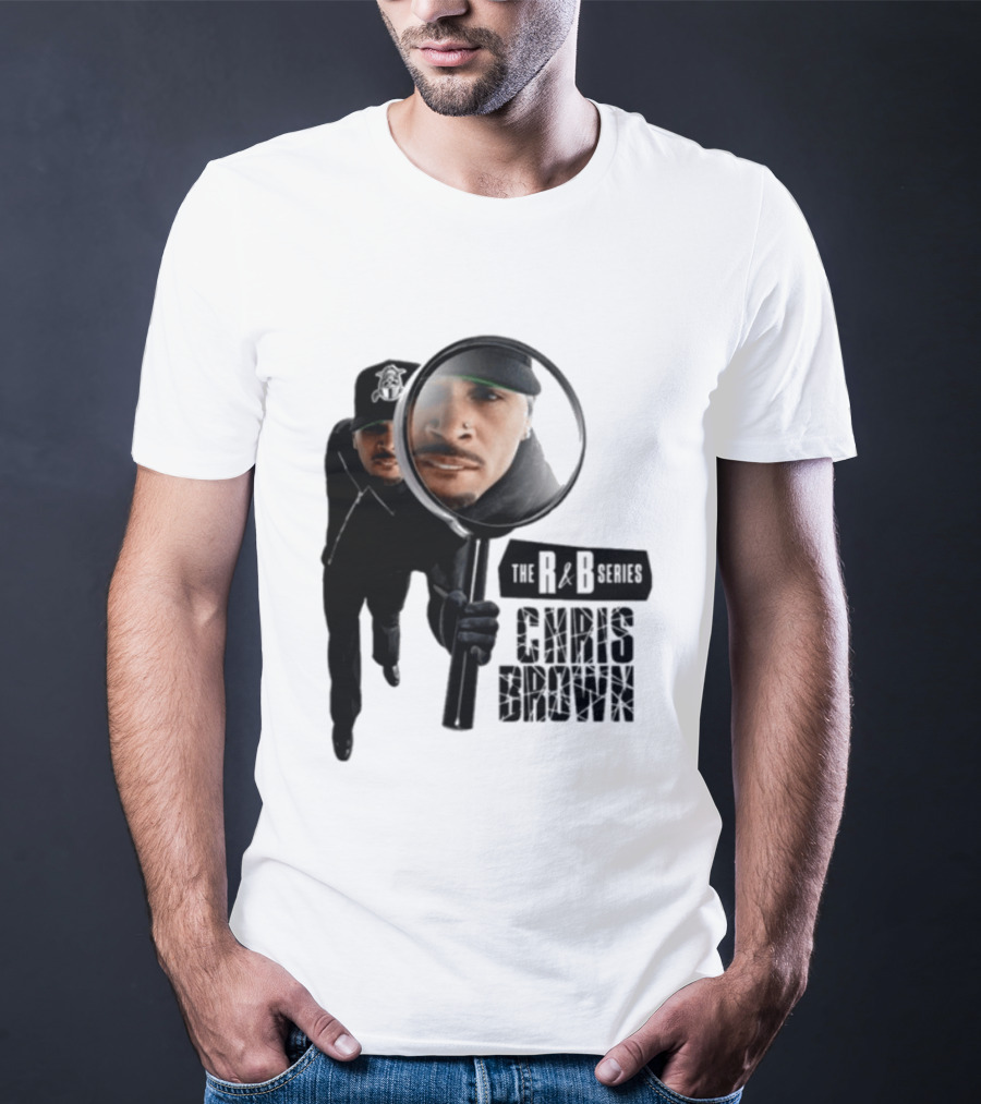 Chris Brown R&B Series Magnified Music Icon Magnifying Glass T-Shirt