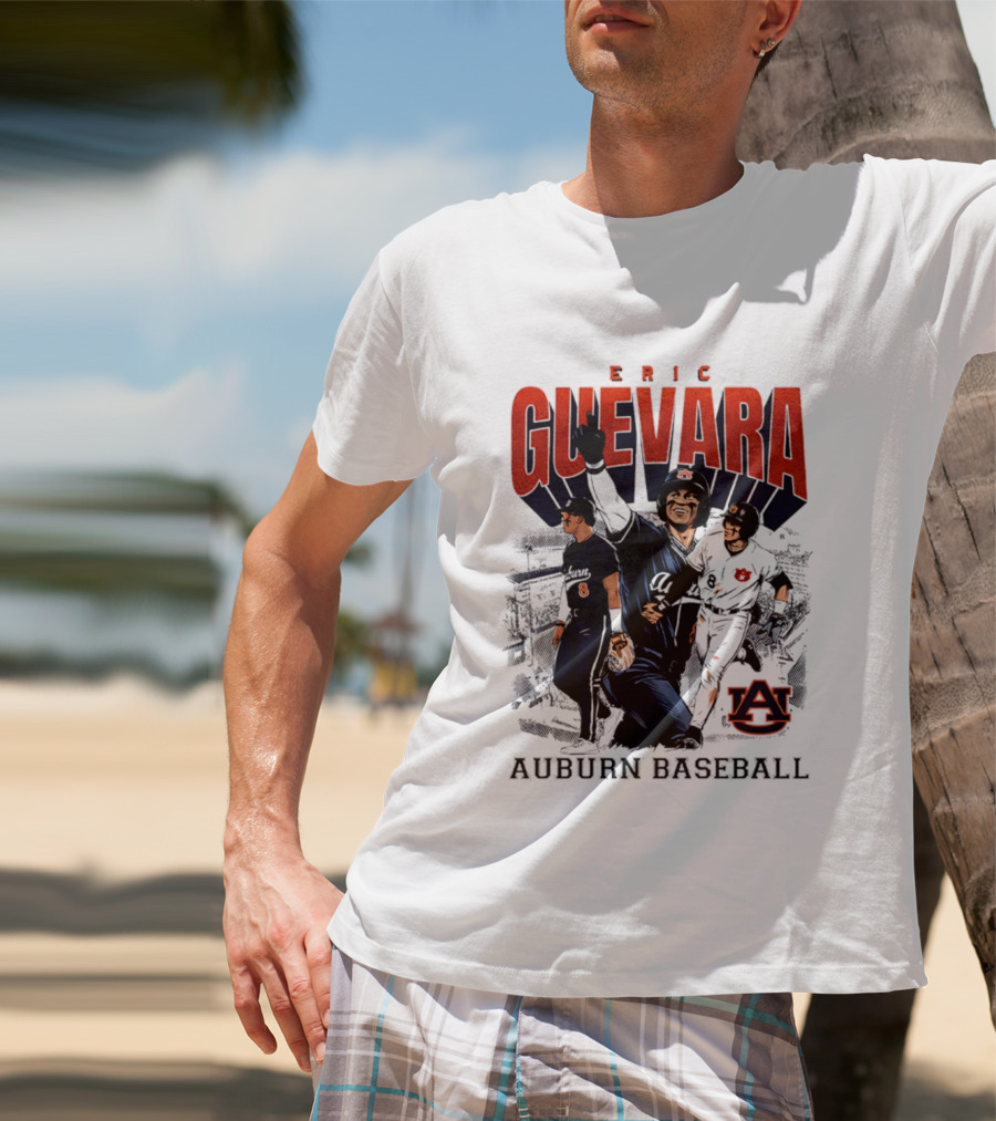 Eric Guevara Auburn Baseball Tigers Skyline T-Shirt