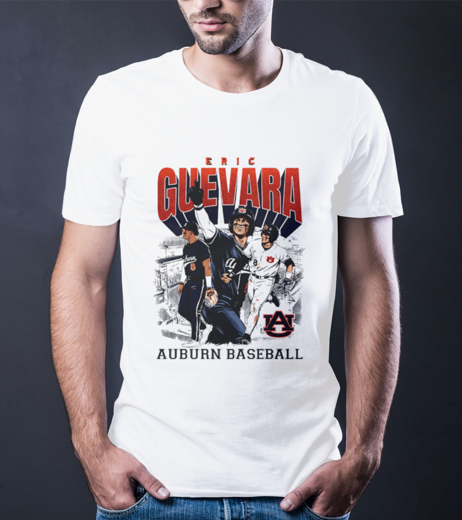 Eric Guevara Auburn Baseball Tigers Skyline T-Shirt