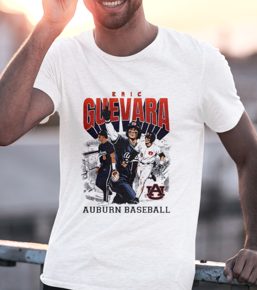Eric Guevara Auburn Baseball Tigers Skyline T-Shirt