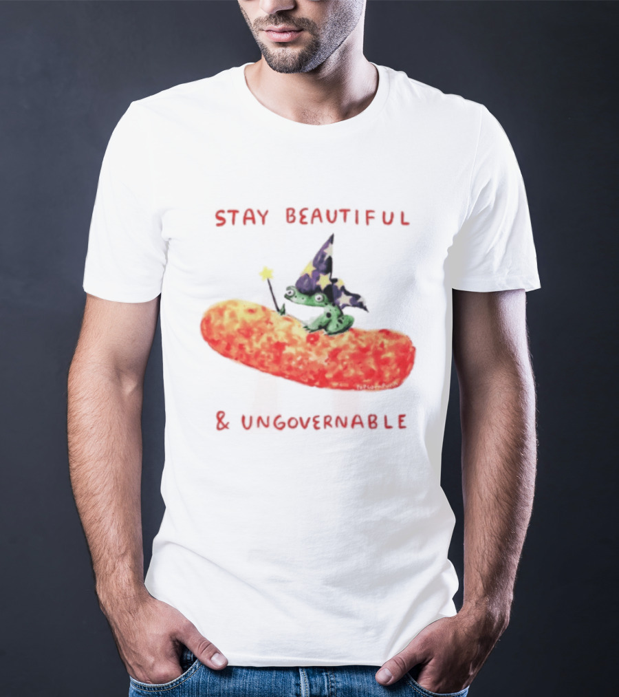 Stay Beautiful Ungovernable Wizard Frog Cheese Magic T-Shirt